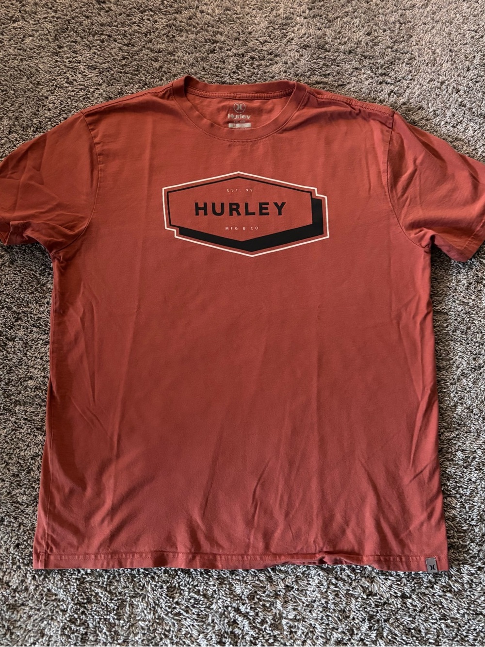 Hurley Crewneck Graphic Rusty Terracotta Mens Size M